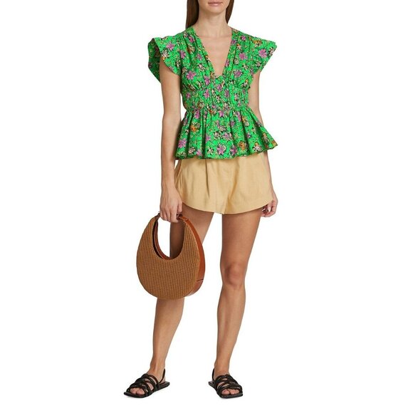 DEREK LAM 10 CROSBY Roselyn Ruffle Sleeve Top - NWT - Size 2 - Picture 6 of 6